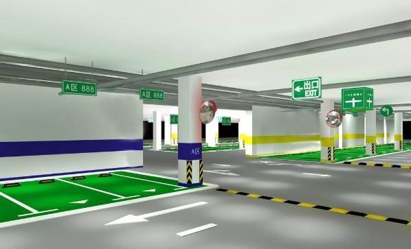 停车库车位标线